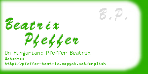 beatrix pfeffer business card